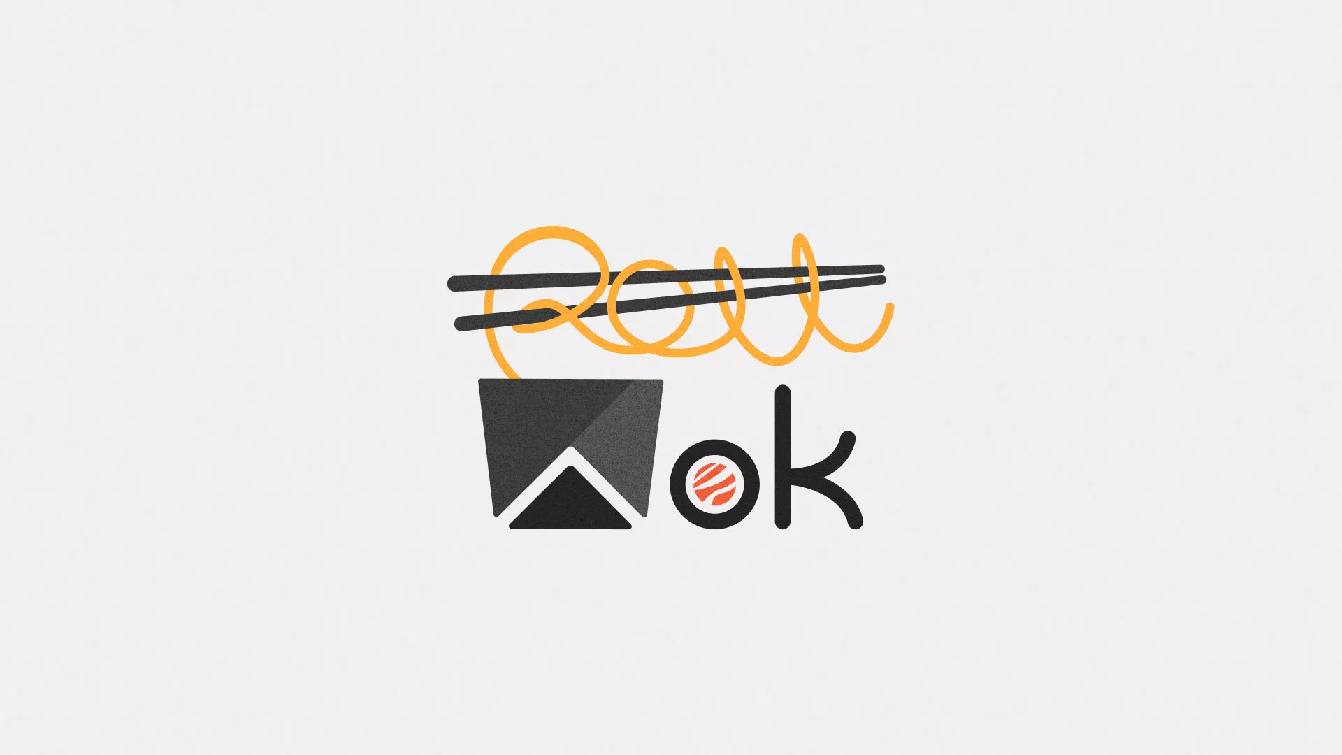 Разработка логотипа суши-бара «Roll Wok Club» в Бородино